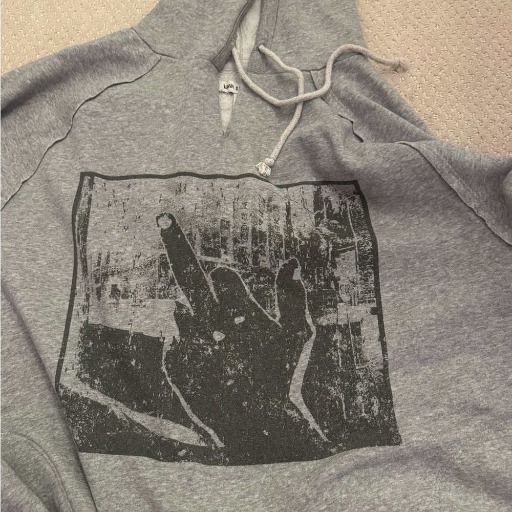 Gray Graphic Hoodie